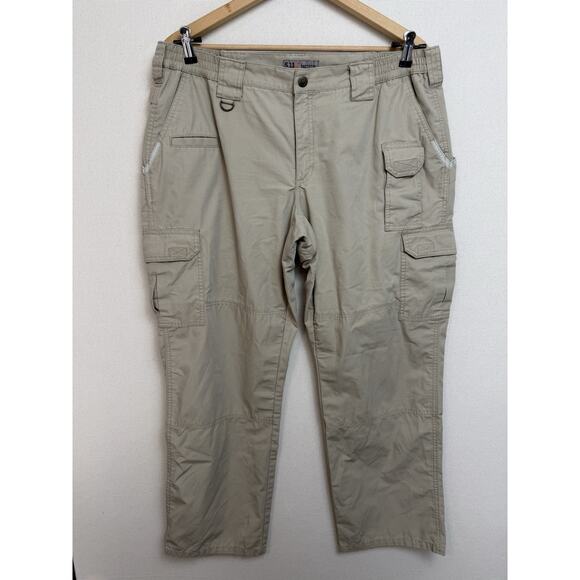 5.11 Tactical Pants Women’s Sz 18 Regular Khaki Ripstop Work Grunge - Picture 1 of 15